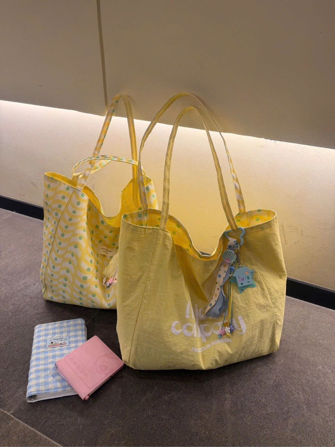 TÚI TOTE VẢI 2 MẶT K KÈM CHARM