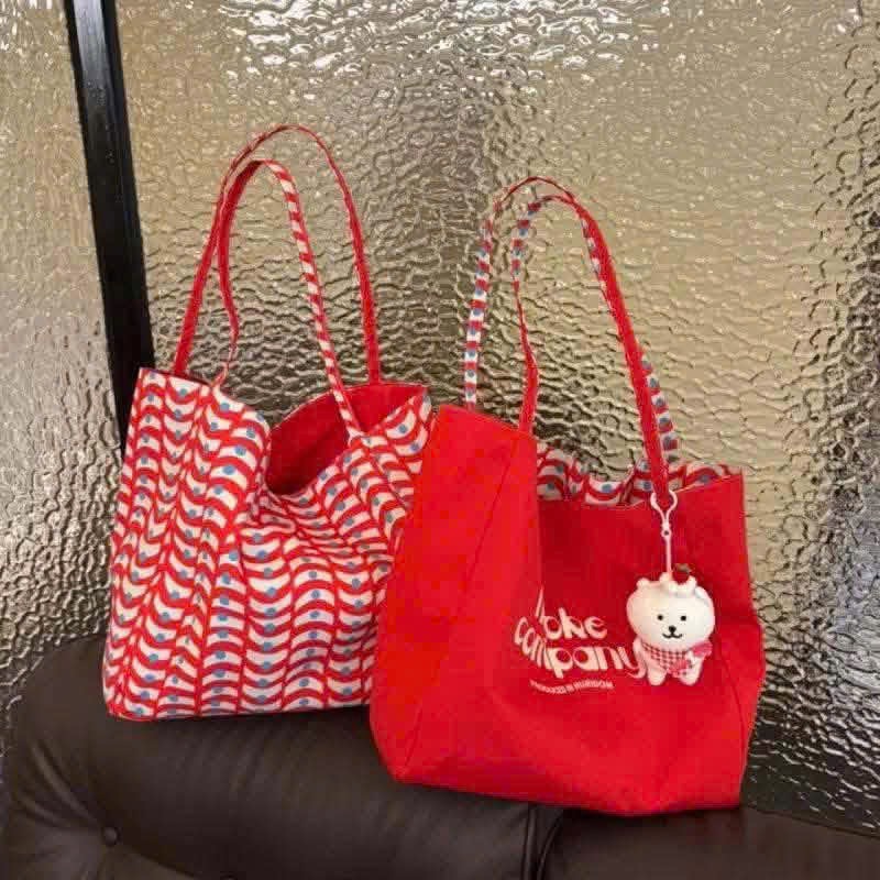 TÚI TOTE VẢI 2 MẶT K KÈM CHARM