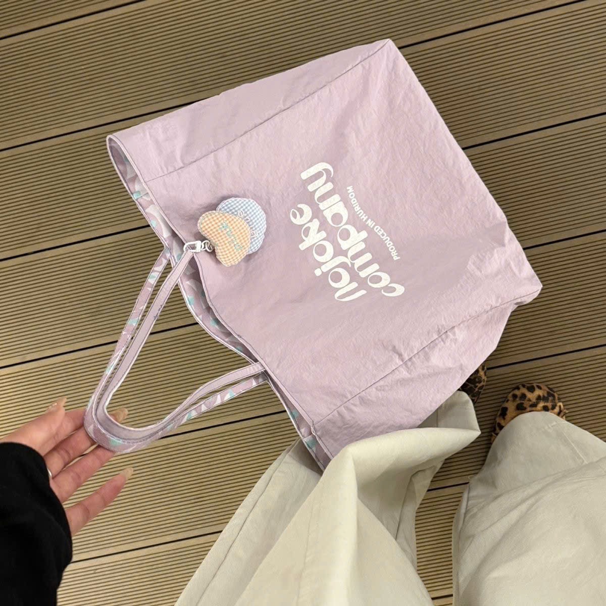 TÚI TOTE VẢI 2 MẶT K KÈM CHARM