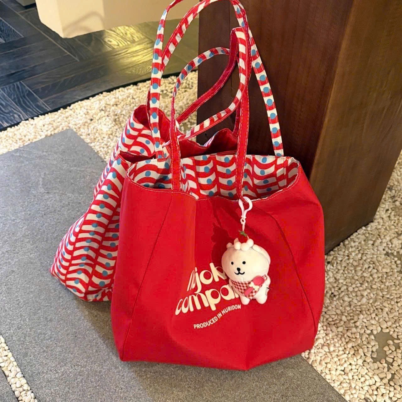 TÚI TOTE VẢI 2 MẶT K KÈM CHARM