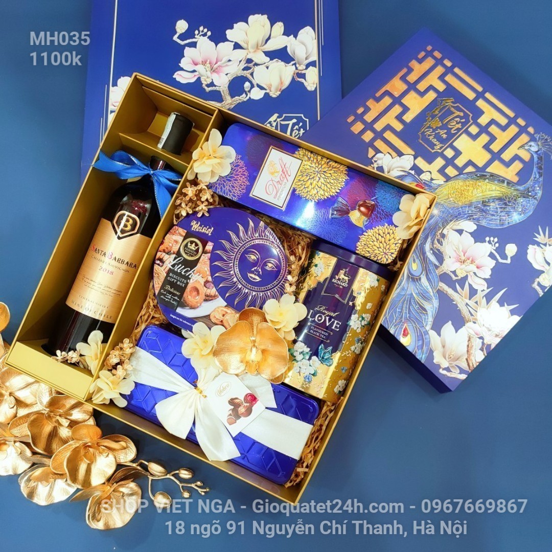 Hộp quà tết giấy Santa Bara MH035