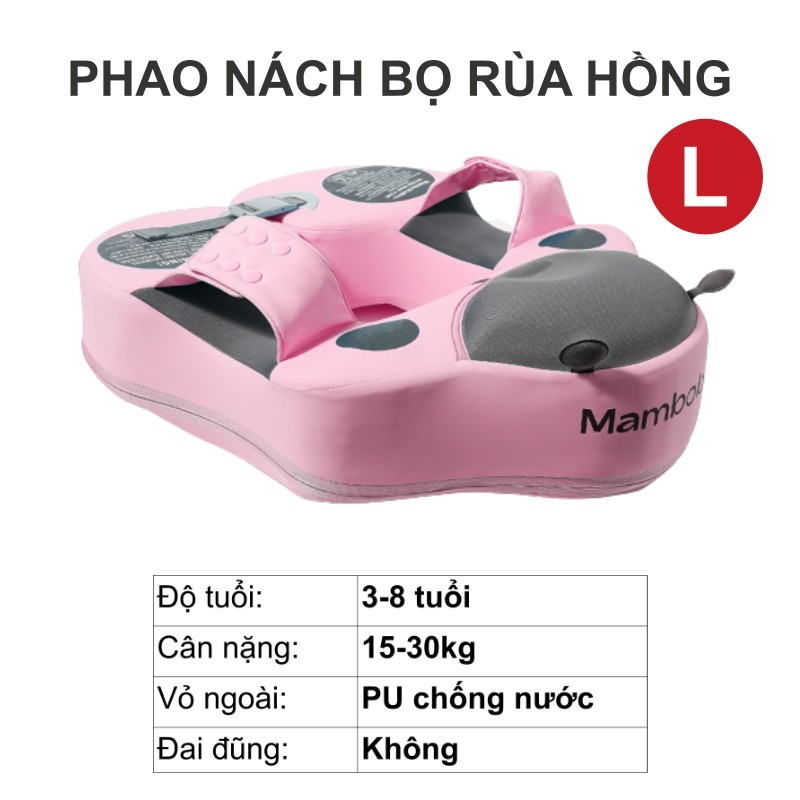 Phao nách bọ rùa hồng sile L