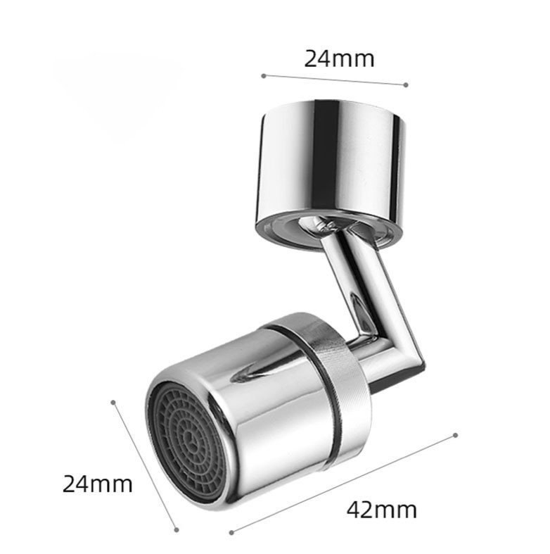 Đầu vòi nước inox 2 chức năng xoay 720 độ