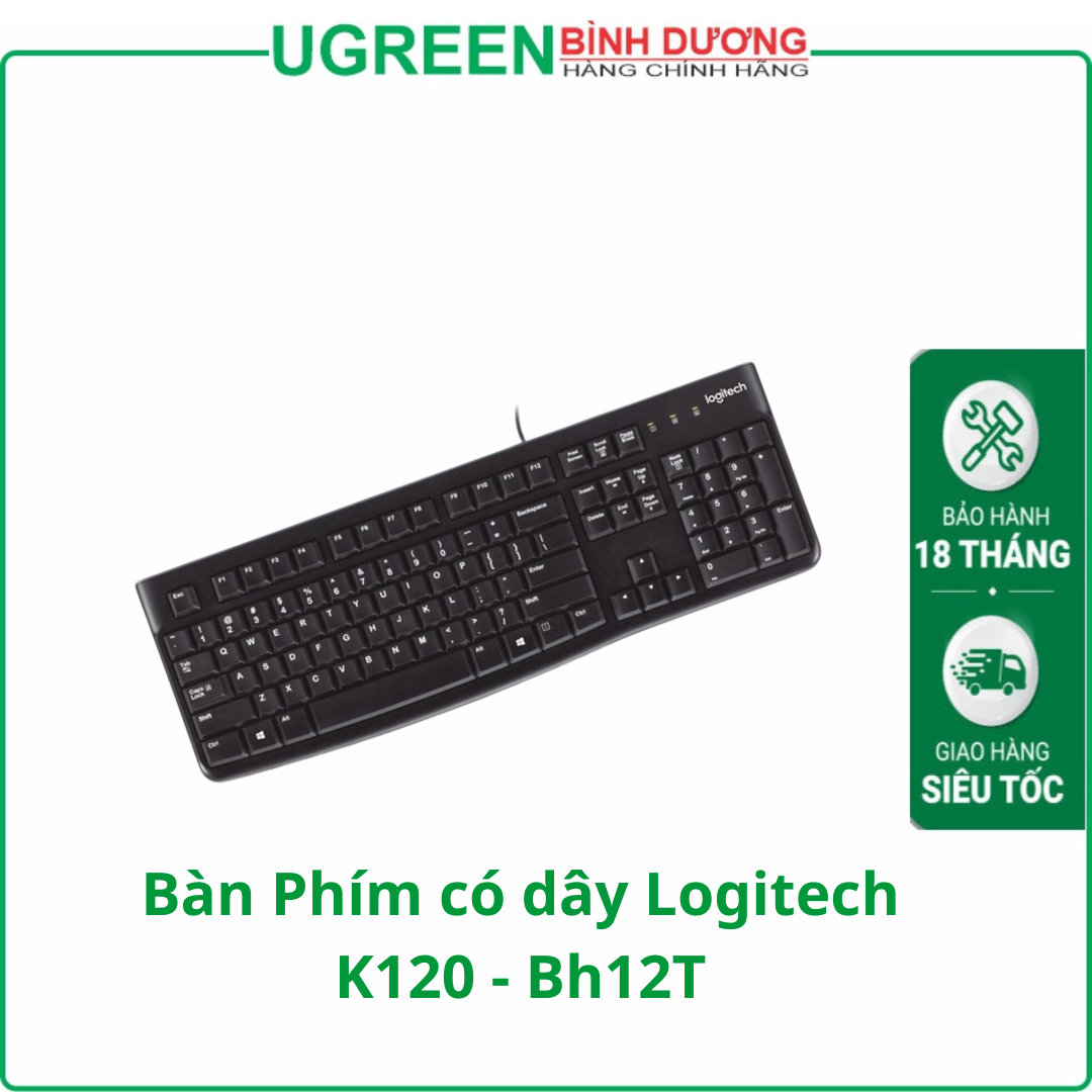 Bàn Phím có dây Logitech K120 - Bh12T