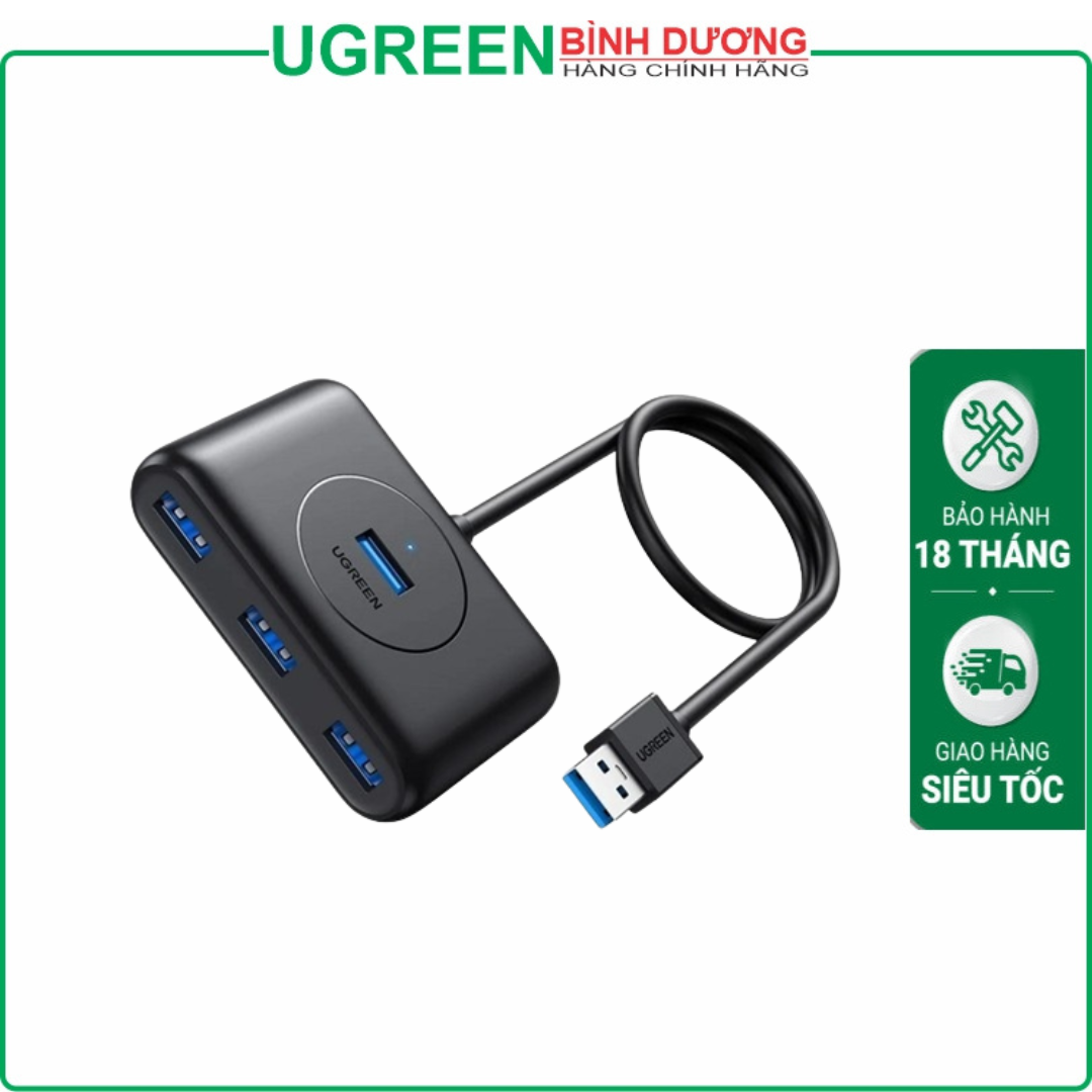 Bộ chia cổng USB 4 cổng 3.0 dài 1m chính hãng Ugreen 20291 cao cấp