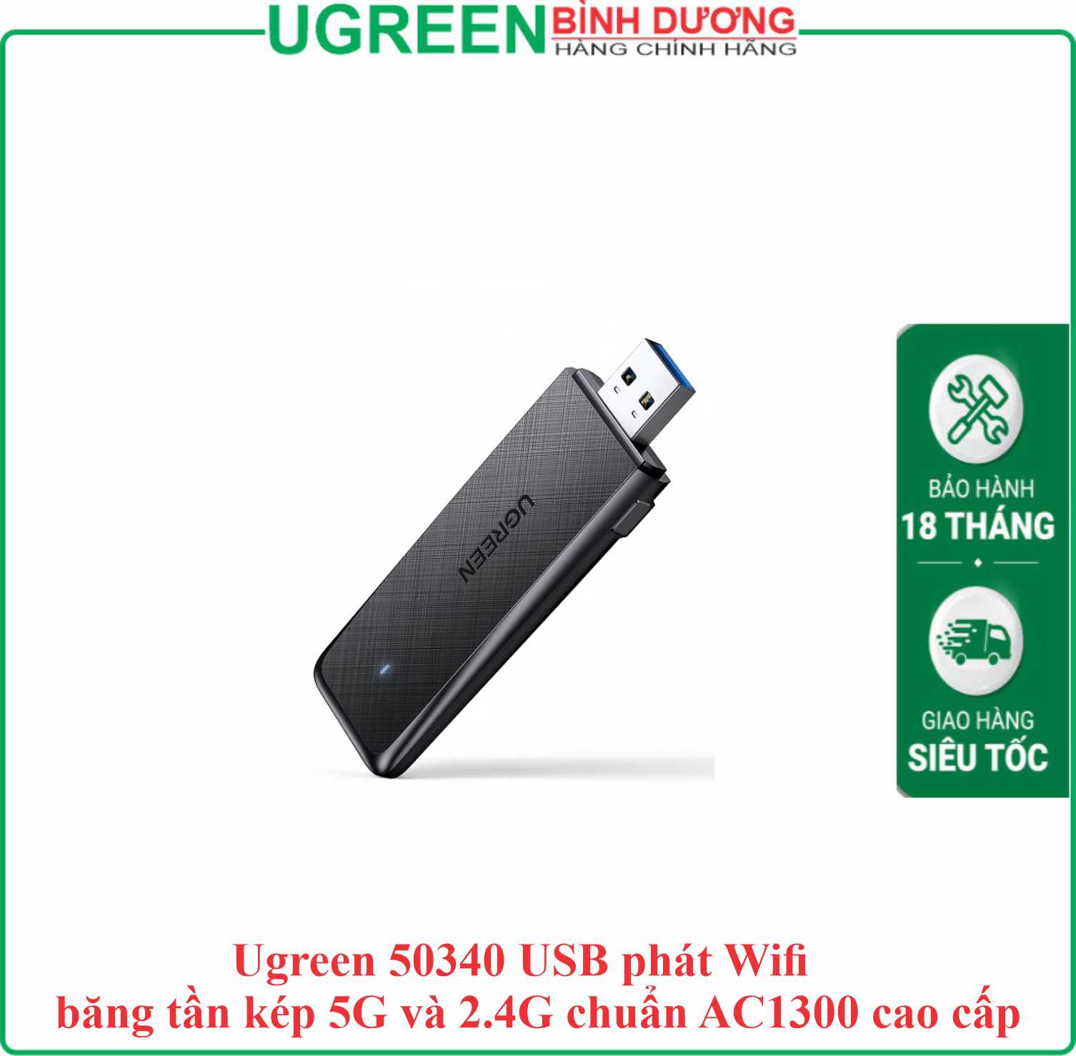 Bộ chuyển đổi USB 3.0 nối mạng Ugreen (50340)