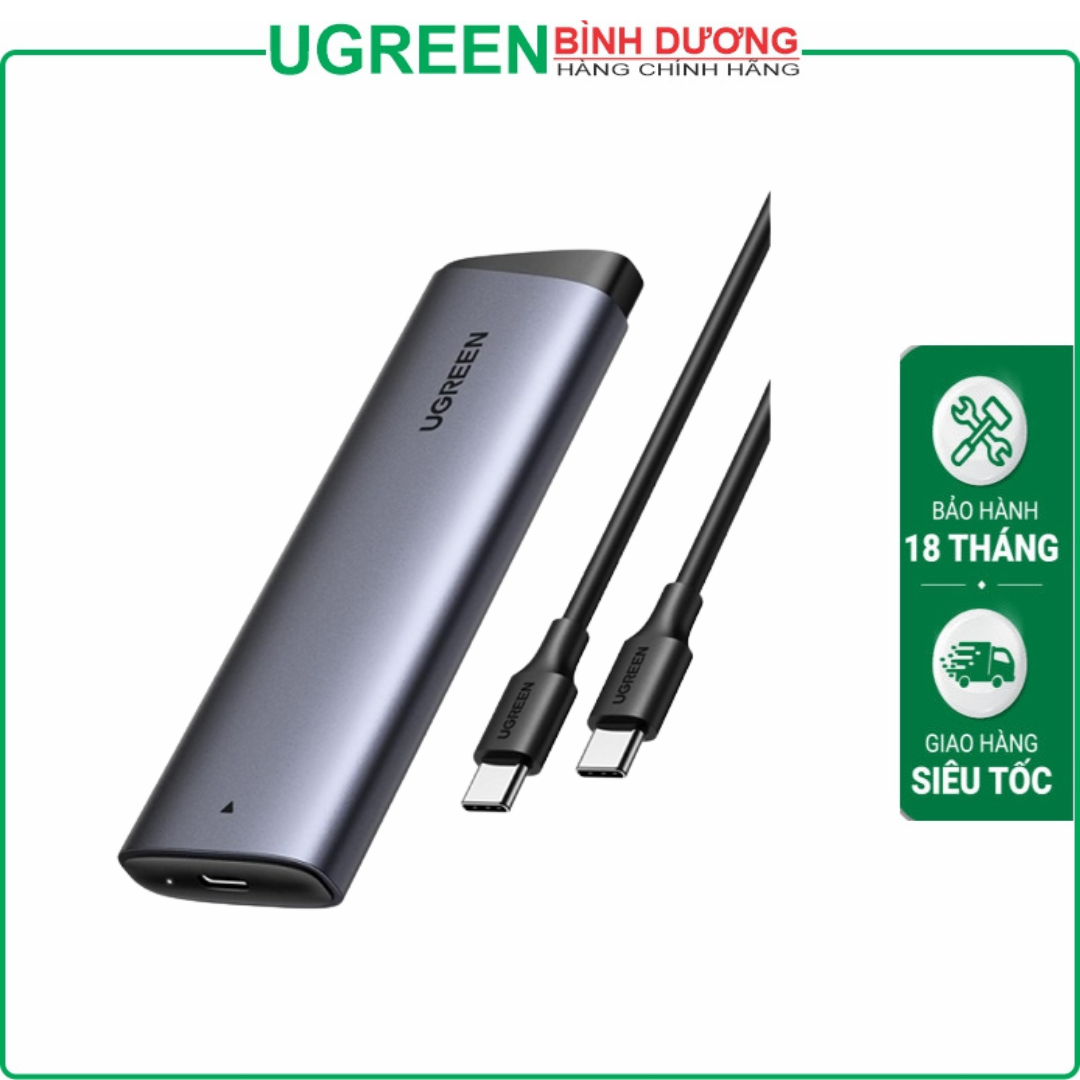 Box ổ cứng SSD M.2 NVMe tốc độ 10Gbps Ugreen 35267 cao cấp (Max 8TB)