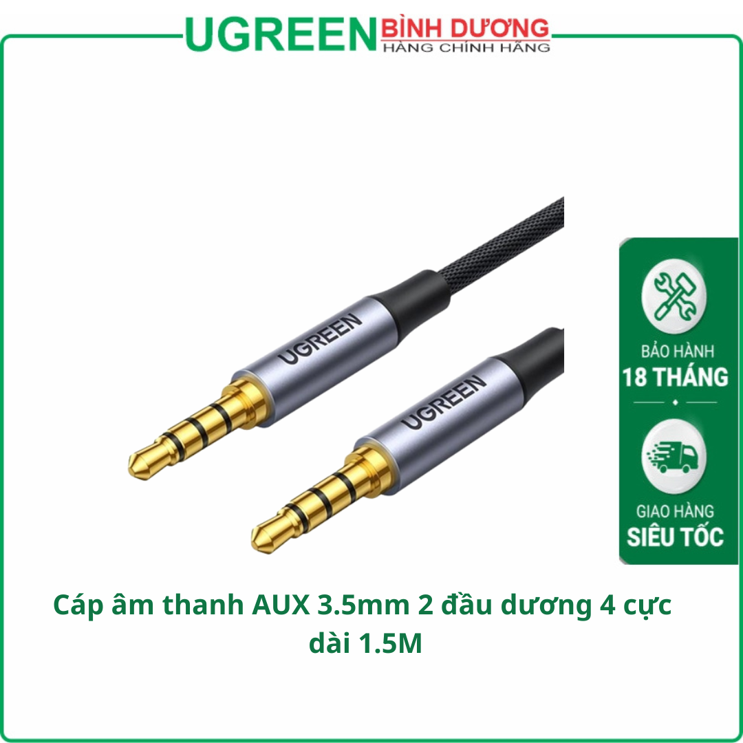 Cáp Audio 3.5mm Ugreen 20497 (Dài 1.5M)