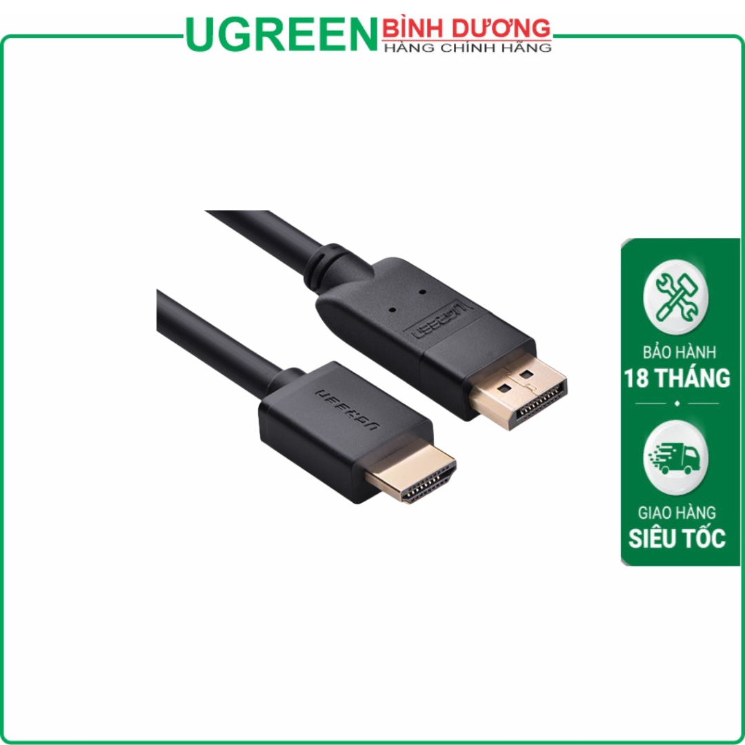 Cáp Chuyển Đổi 1 Chiều Displayport To HDMI Dài 3M Ugreen 10203
