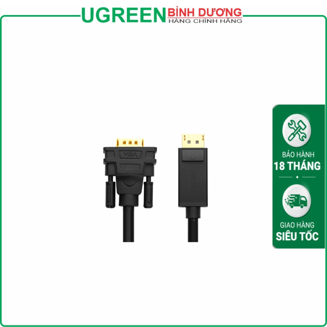 Cáp Chuyển Đổi 1 Chiều Displayport To VGA dài 1,5m Ugreen 10247