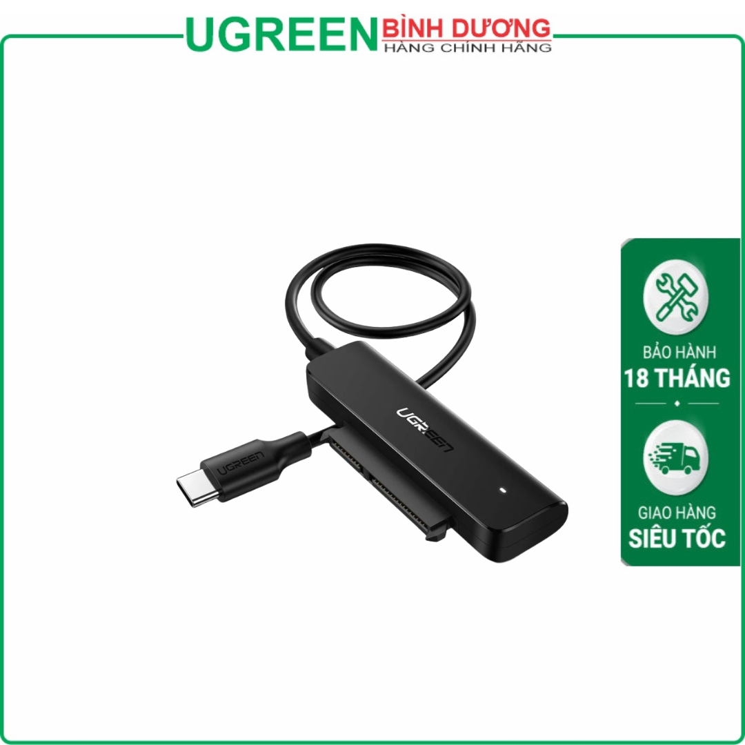 Cáp Chuyển Type C to SATA Ugreen 70610 CM321 (hổ trợ HDD 2.5 inch,truyền dữ liệu 5Gbps)
