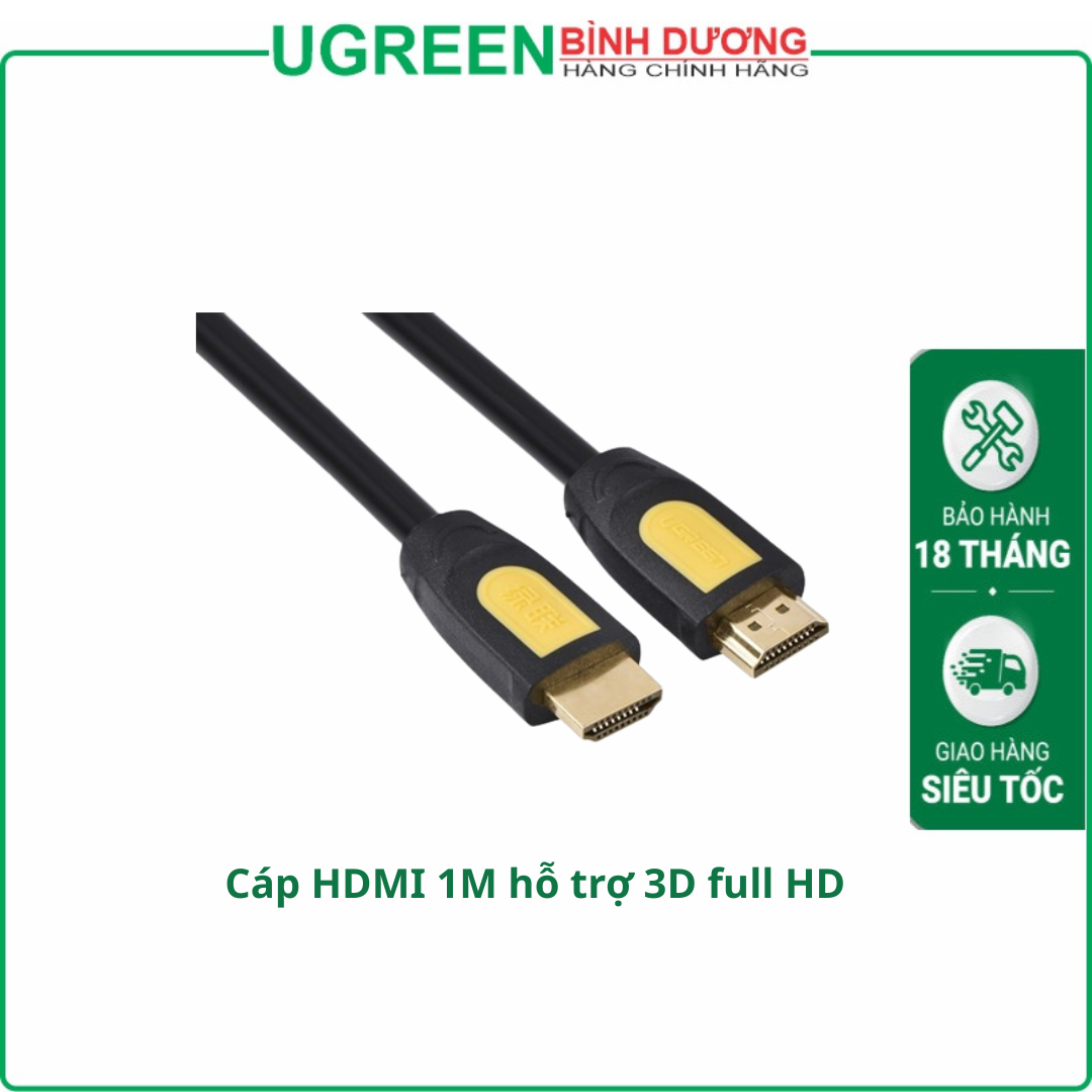 Cáp HDMI 1M hỗ trợ 3D full HD 4Kx2K chính hãng Ugreen 10115 cao cấp