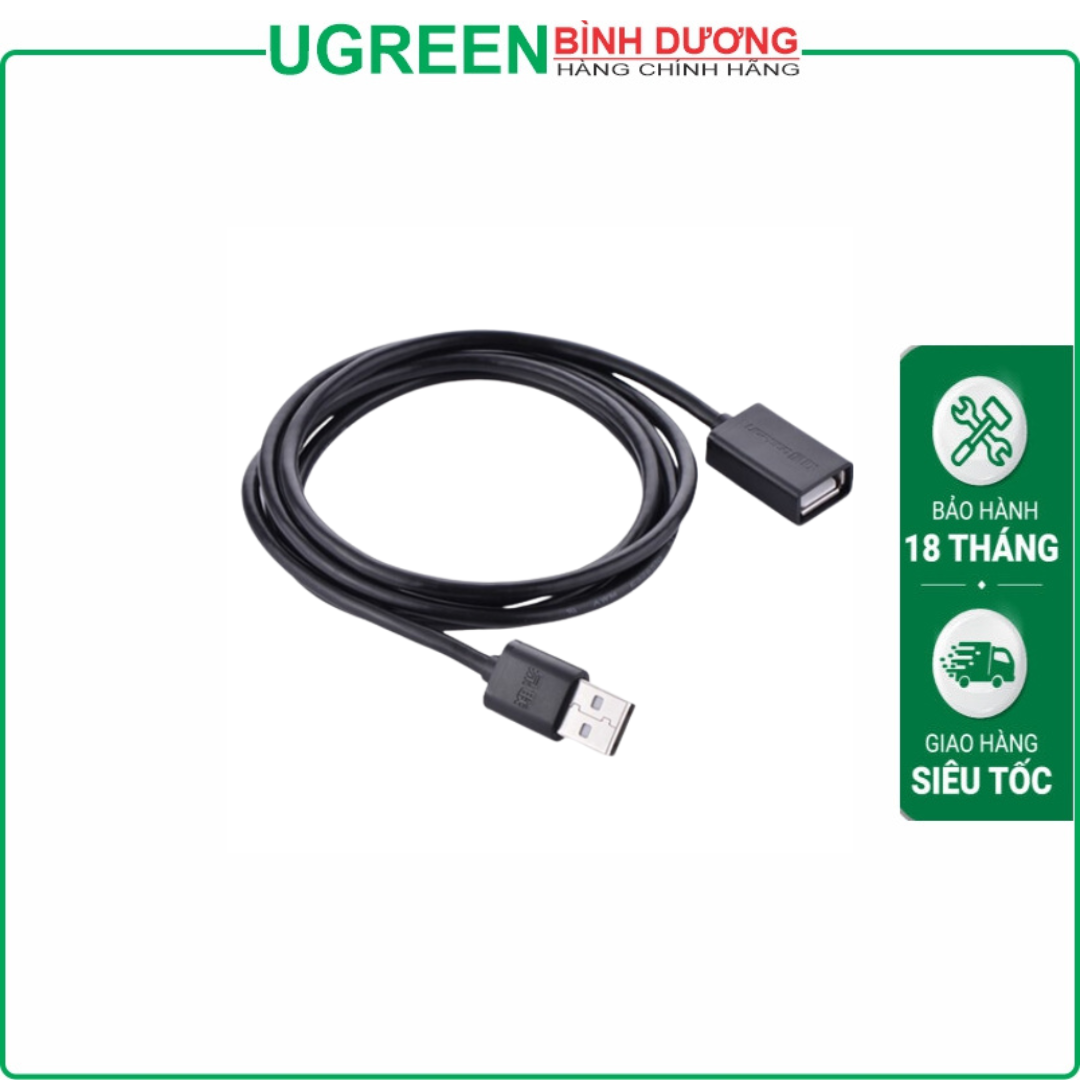 Cáp USB 2.0 nối dài 1m chính hãng Ugreen 10314 cao cấp
