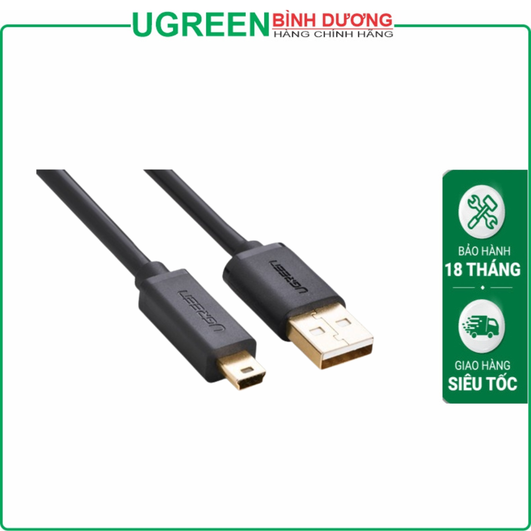 Cáp USB 2.0 to USB Mini 0,5m Ugreen 10354 cao cấp
