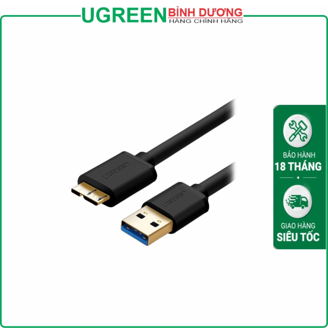 Cáp USB 3.0 cho ổ cứng di động HDD 2,5 ing dài 2m Ugreen 10843 cao cấp