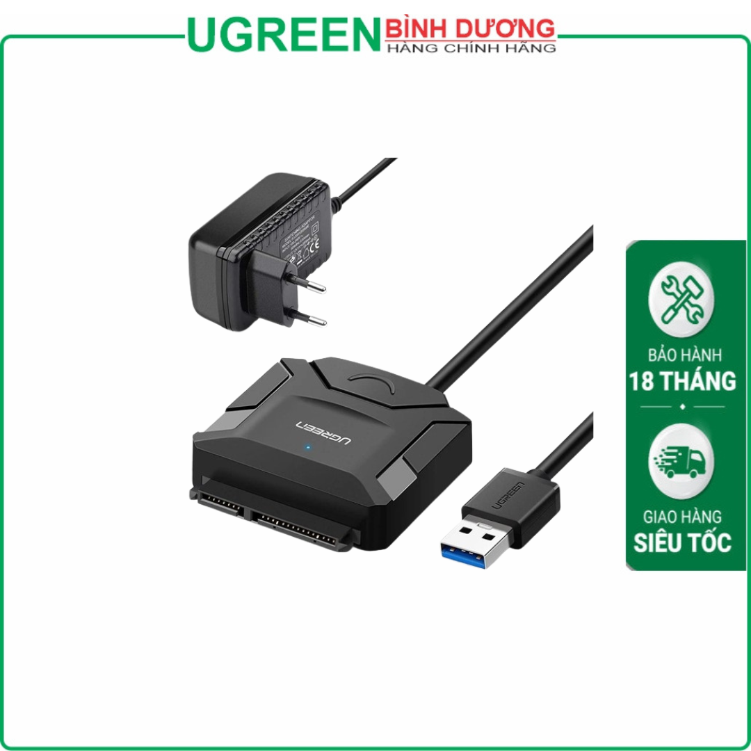 Cáp USB 3.0 to SATA HDD 2,5 và 3,5 Converter Ugreen 20611 cao cấp