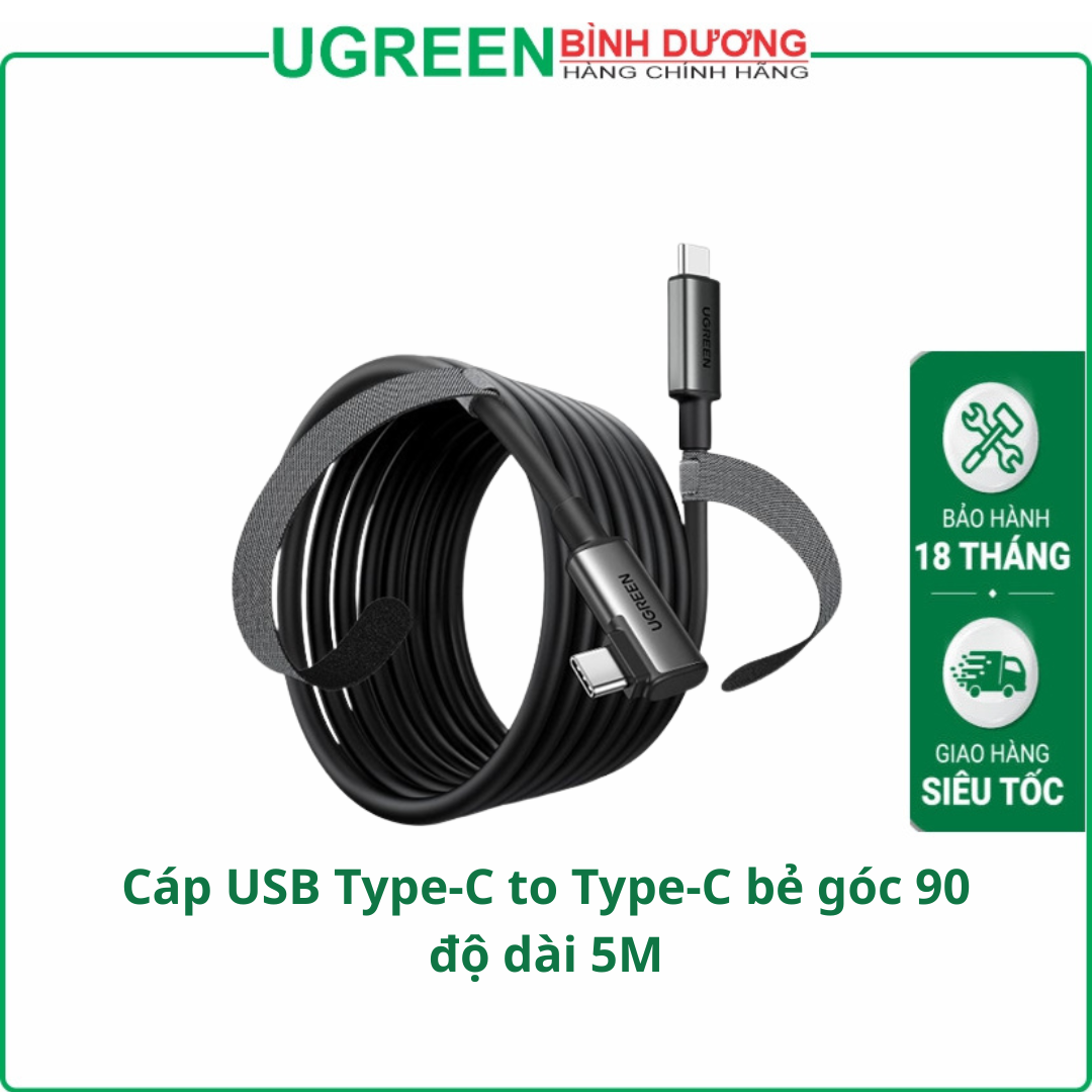 Cáp USB C 5m Ugreen 90629 US551 Gen1 truyền dử liệu Data Link (USB 3.2 - 5Gbps PD60W 20V/3A )