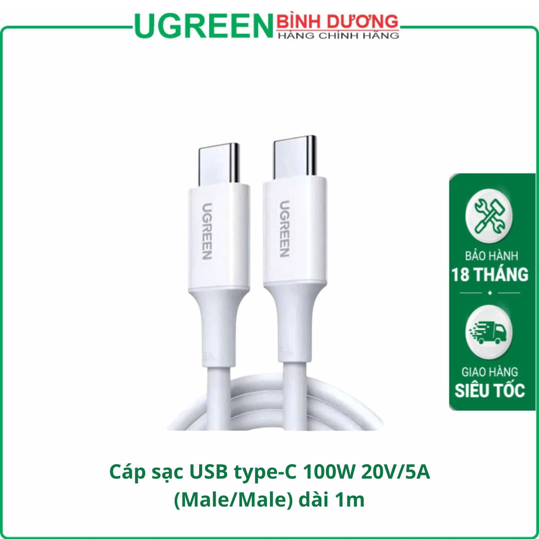 Cáp USB Type-C to USB Type-C Ugreen 60551 (dài 1m)