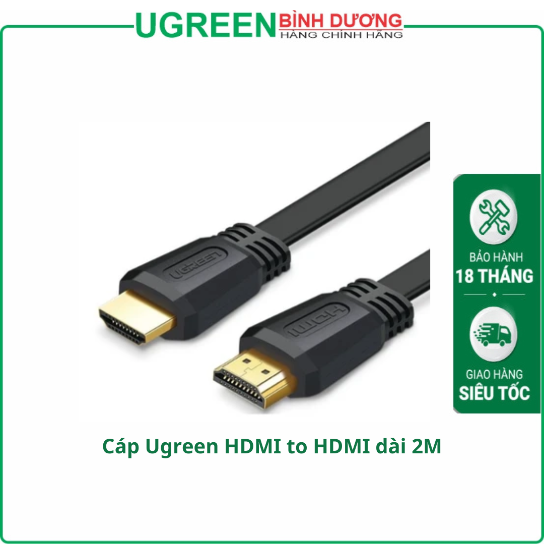 Cáp Ugreen HDMI to HDMI Flat 2M ED015 70159