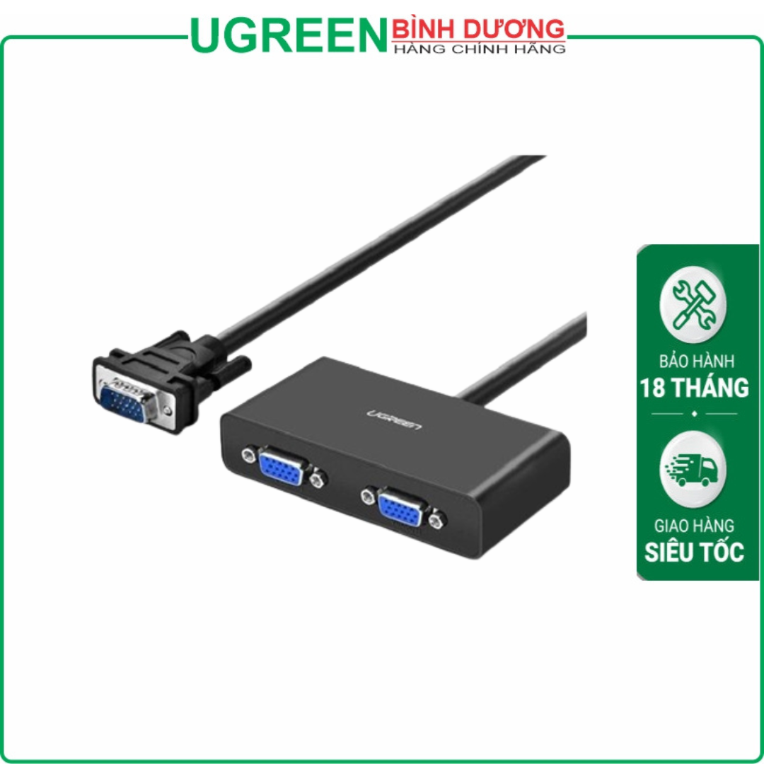 Cáp chia VGA 1 ra 2 chính hãng Ugreen 20918 cao cấp (cáp dài 1m)