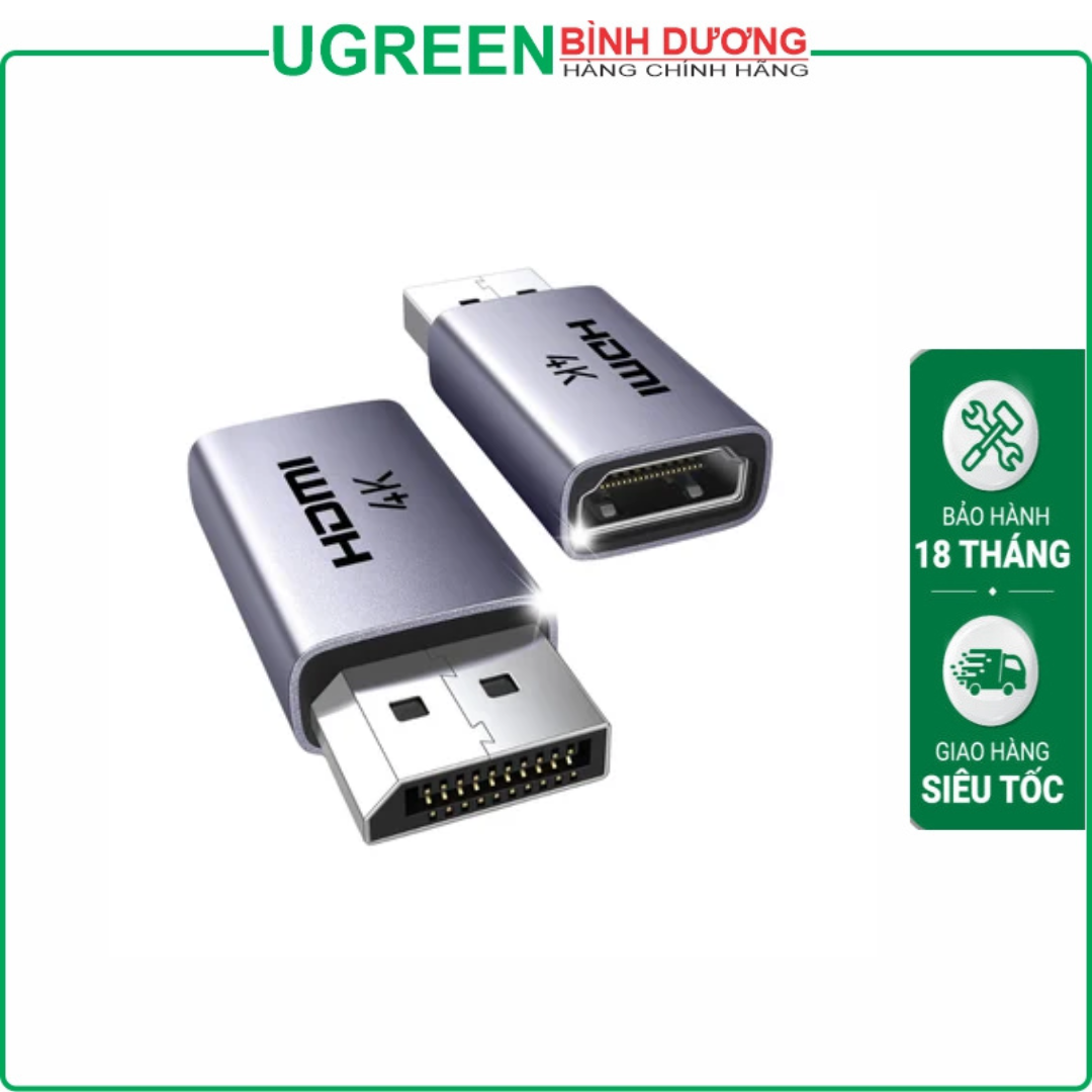 Cáp chuyển Displayport sang HDMI hỗ trợ 4K Ugreen 55935 DP130