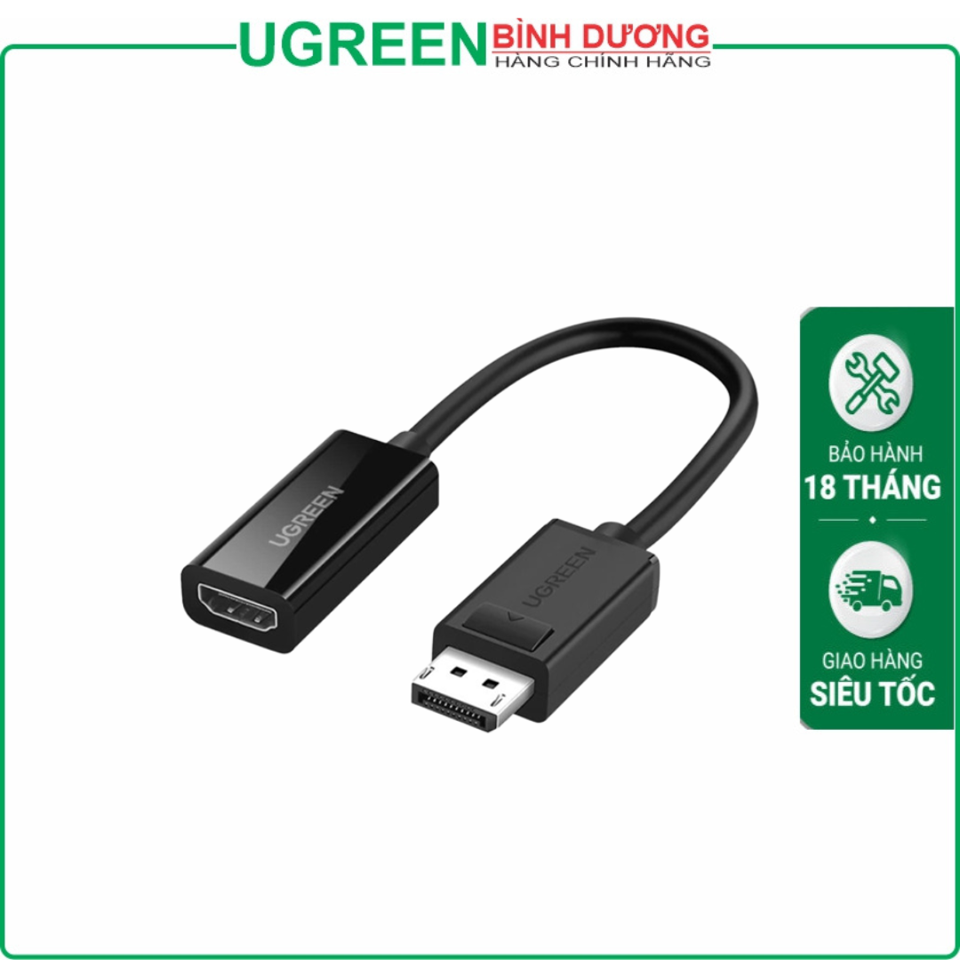 Cáp chuyển đổi Displayport to HDMI hỗ trợ 4K@60Hz chính hãng Ugreen 70694 cao cấp
