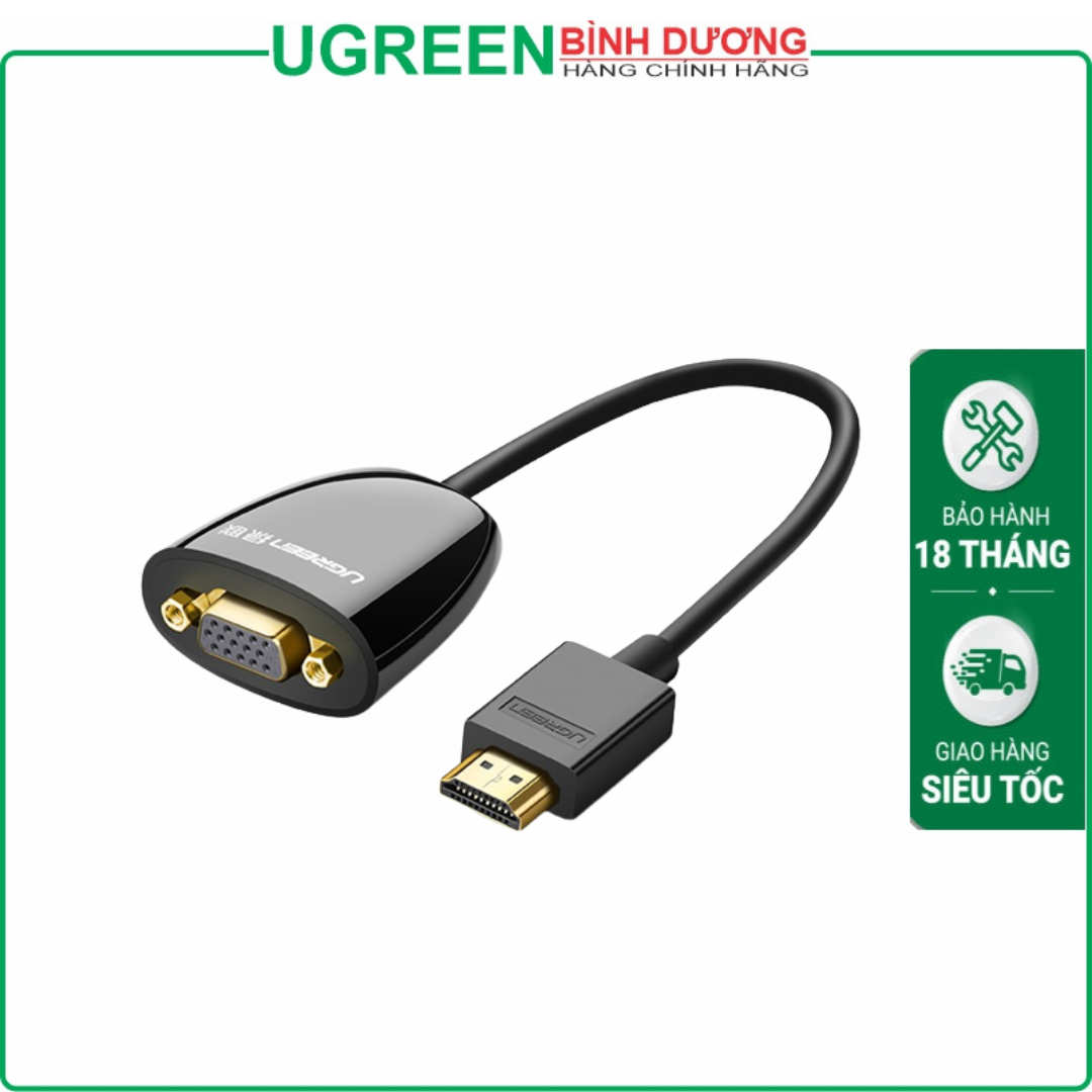 Cáp chuyển đổi HDMI to VGA ( không Audio) Ugreen 40253 cao cấp