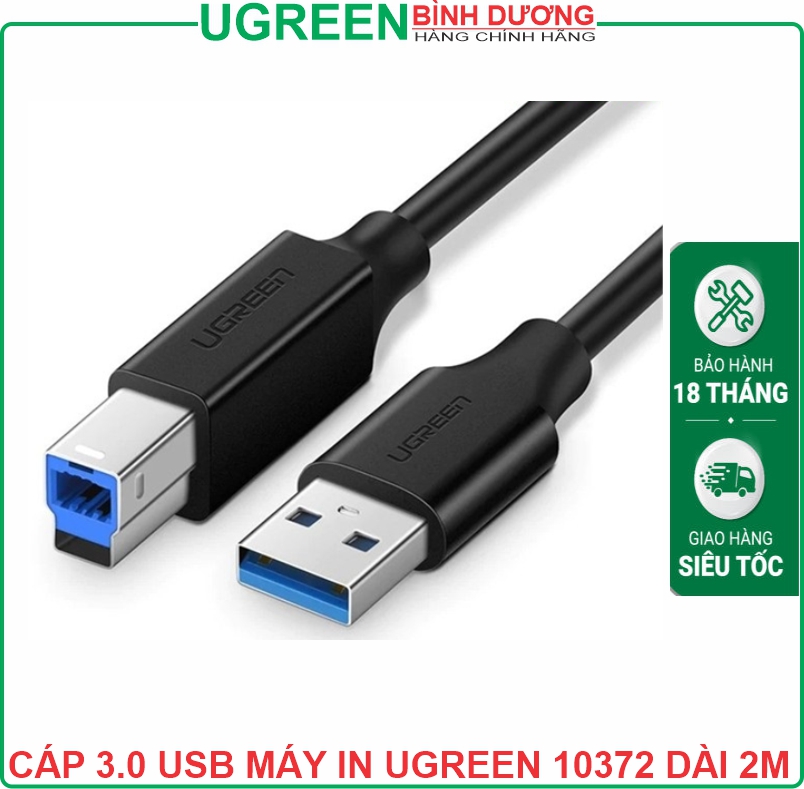 Cáp máy in USB 3.0 dài 2m Ugreen (10372)
