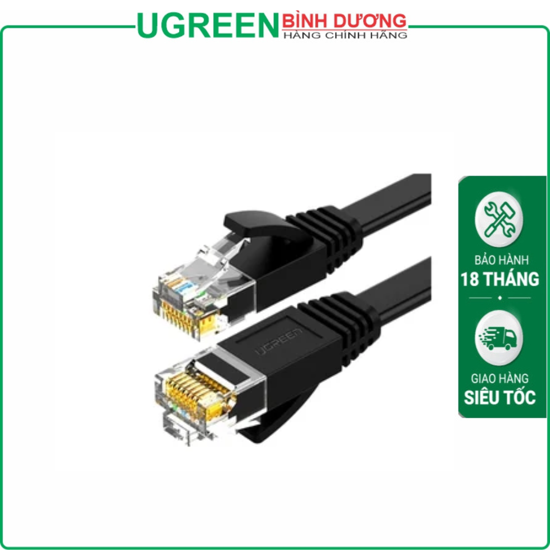 Cáp mạng đúc sẵn CAT6 UTP 26AWG tròn dài 1m Ugreen 20159