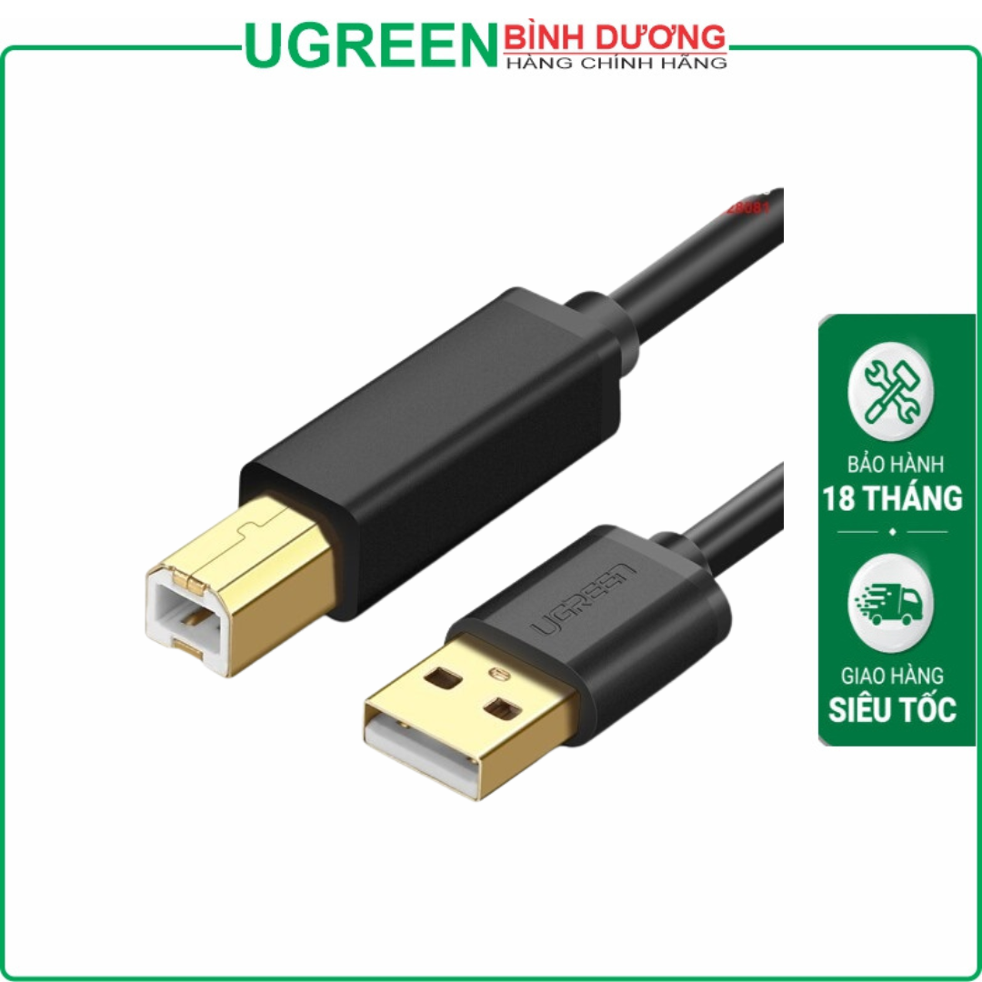 Cáp máy in USB 2.0 Ugreen 20847 (Dây dài 2m)
