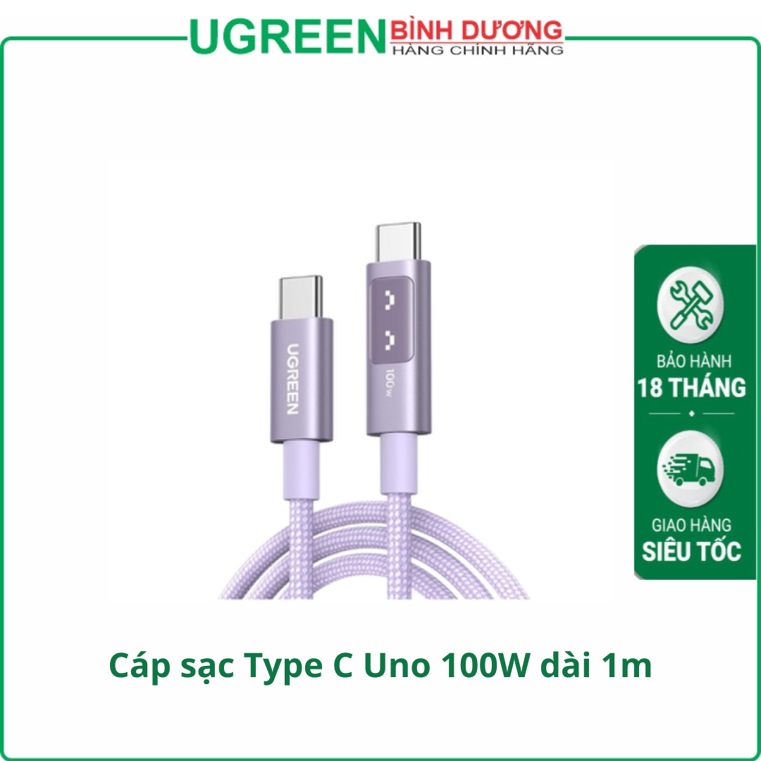 Cáp sạc Type C Uno 100W dài 1m Ugreen 65092 L509