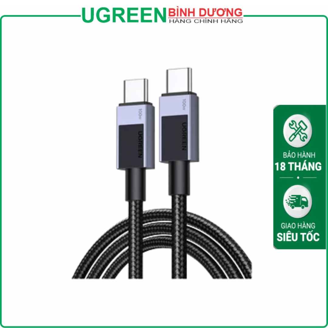 Cáp sạc nhanh USB-C to USB-C dài 1M Ugreen 45063 | Sạc nhanh PD 100W