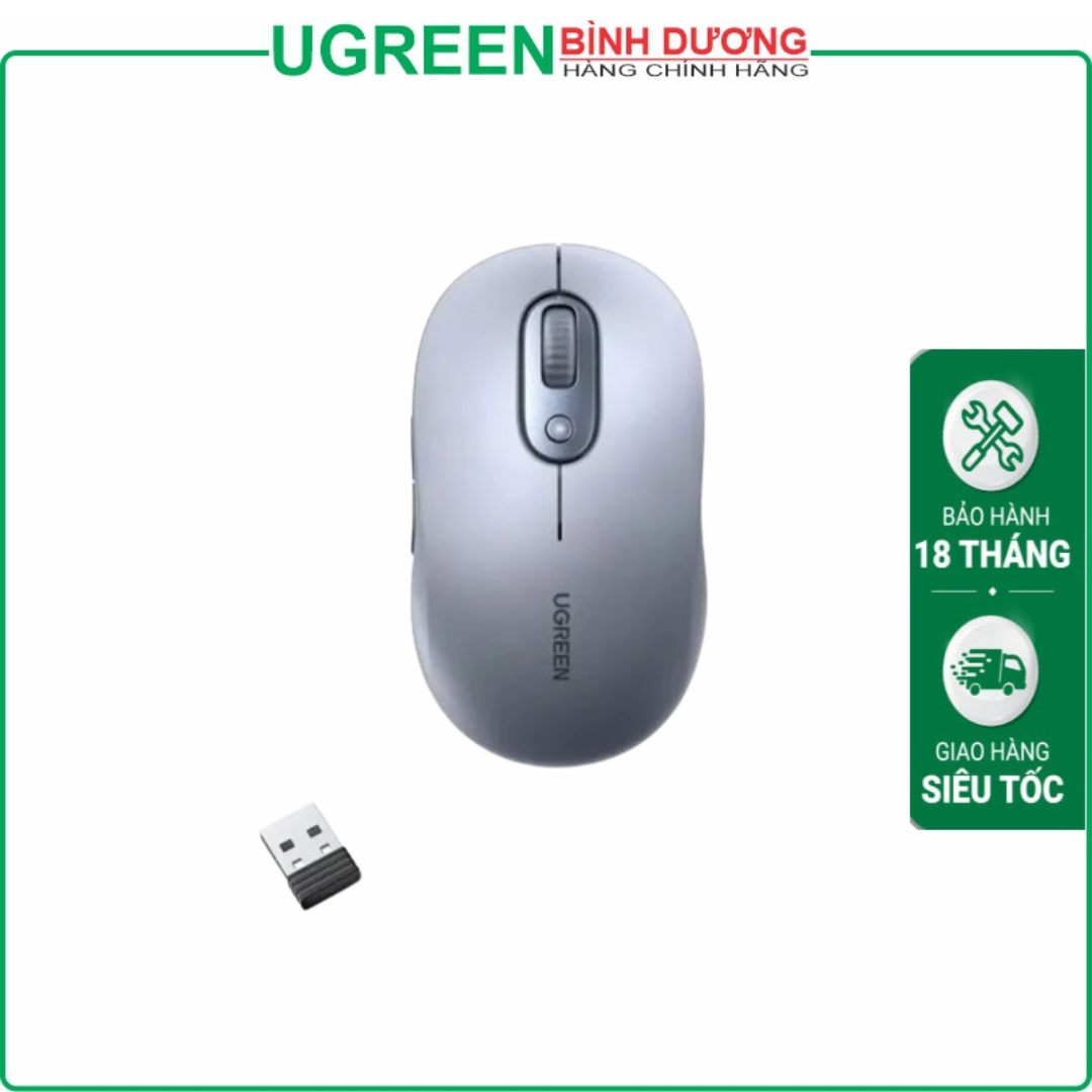 Chuột không dây 2.4Ghz + Bluetooth 5.0 dùng cho máy tính, laptop Ugreen 45149 cao cấp
