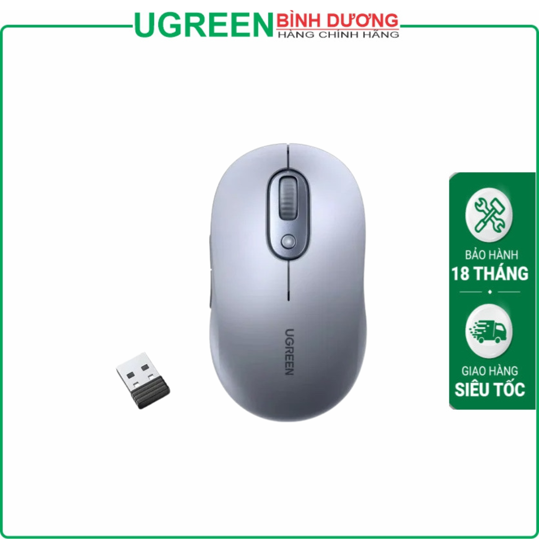 Chuột không dây 2.4Ghz dùng cho máy tính, laptop Ugreen 35900 cao cấp
