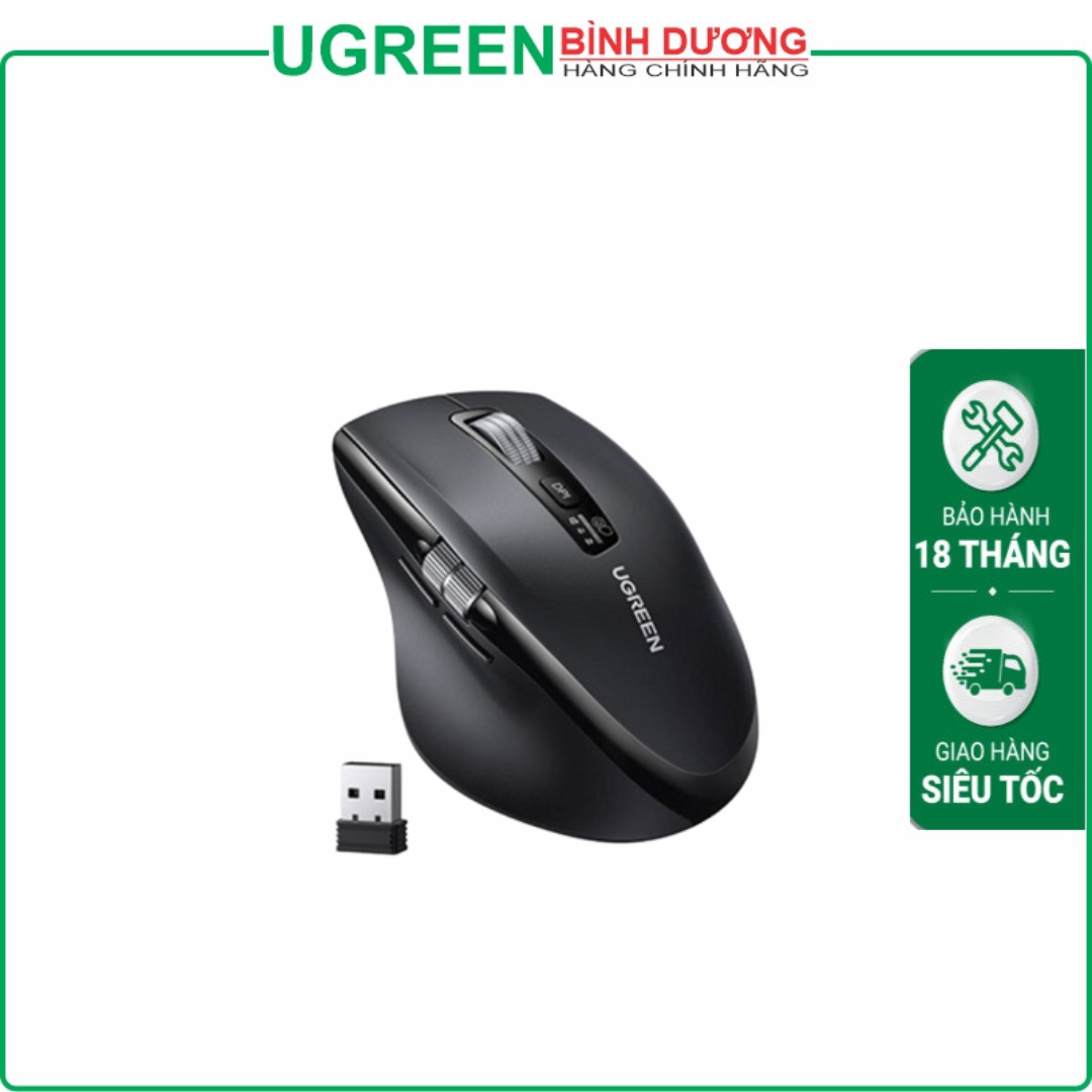 Chuột không dây Bluetooth v5.4 & Wirelless 2.4GHz hỗ trợ 5000DPI Ugreen 45792 cao cấp