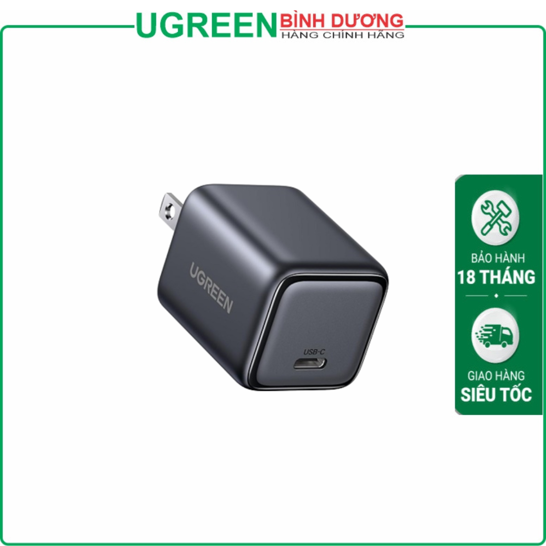 Củ sạc nhanh Nexode Mini 25W GaN cổng USB Type-C Ugreen 75957/X517 cao cấp (US Plug)