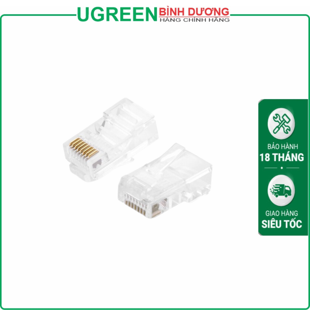Đầu bấm mạng RJ45 Cat5e 100 chiếc/ túi Ugreen (50246)