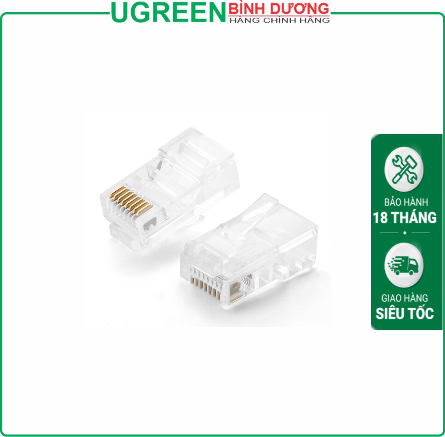 Đầu bấm mạng RJ45 cho dây Cat5e (50 chiếc/ túi) Ugreen (20331)