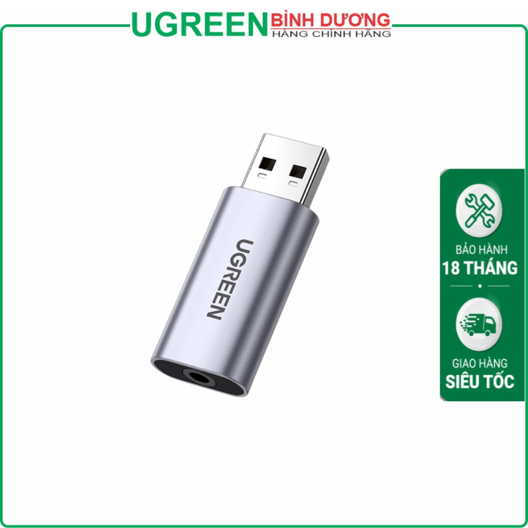 Đầu chuyển đổi USB To Audio Ra 1 cổng 3.5mm (Chung Audio & mic) Ugreen (80864)
