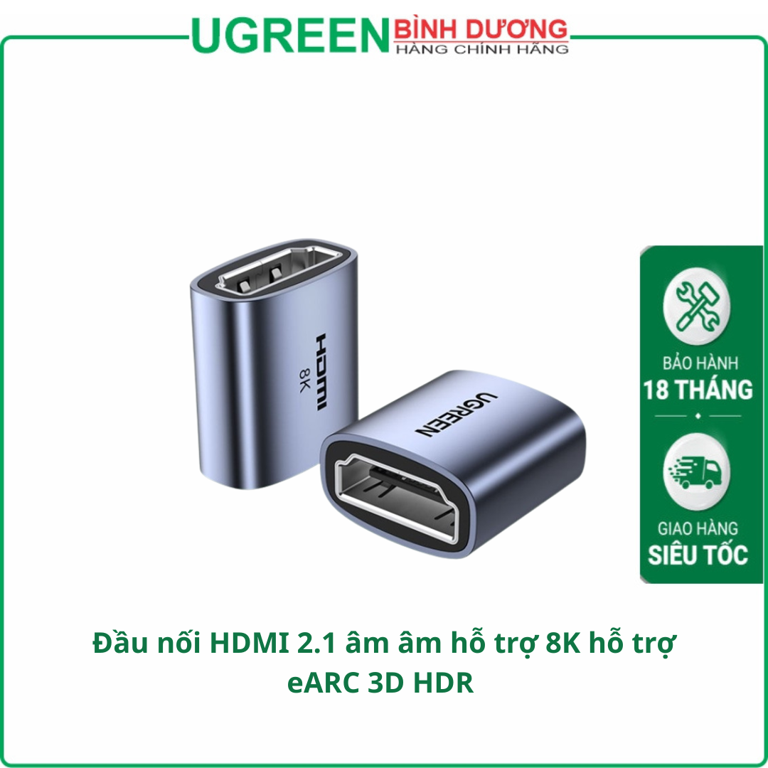 Đầu nối HDMI 2.1 âm âm hỗ trợ 8K hỗ trợ eARC 3D HDR Ugreen 90592 cao cấp