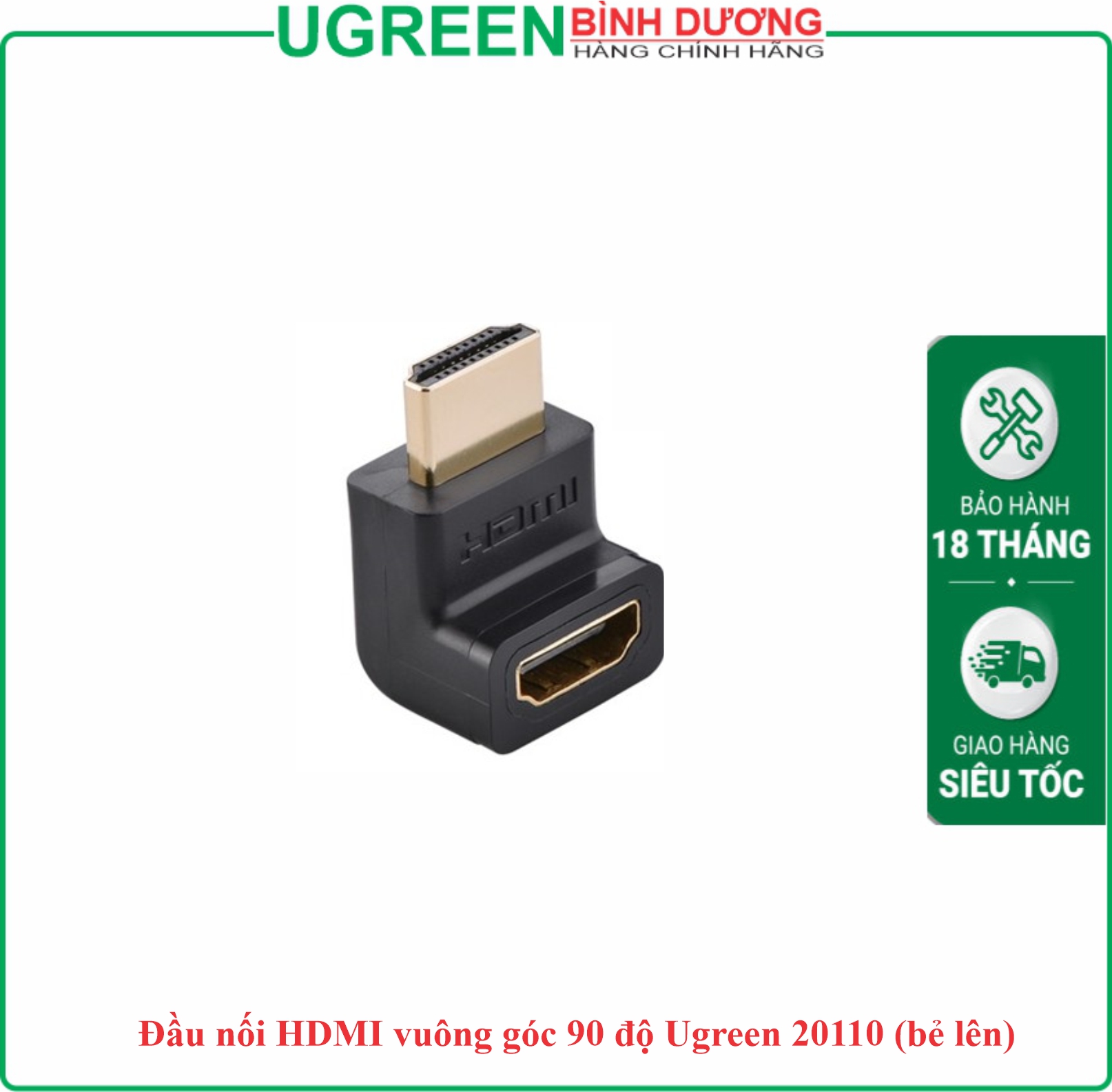 Đầu nối HDMI 90 độ - Bẻ lên Ugreen (20110)