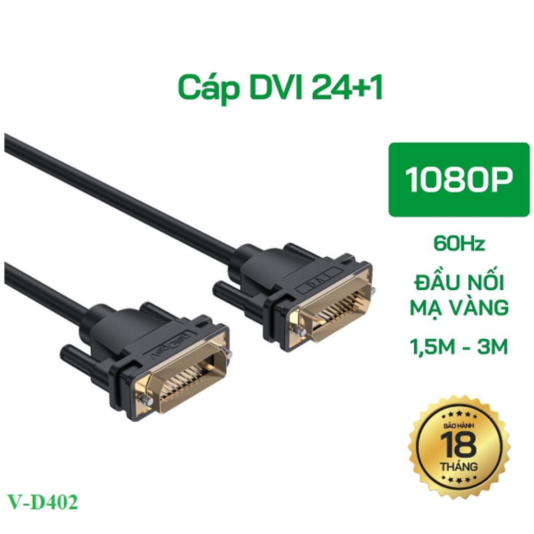 Dây DVI 3m V-D402 Veggieg