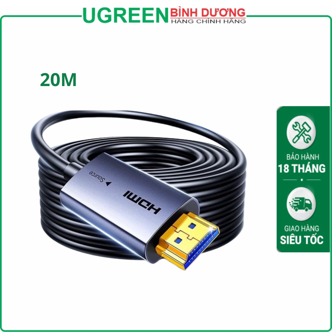 Dây cáp HDMI 2.1 8K Sợi quang Aoc dài 20M Ugreen (55506)