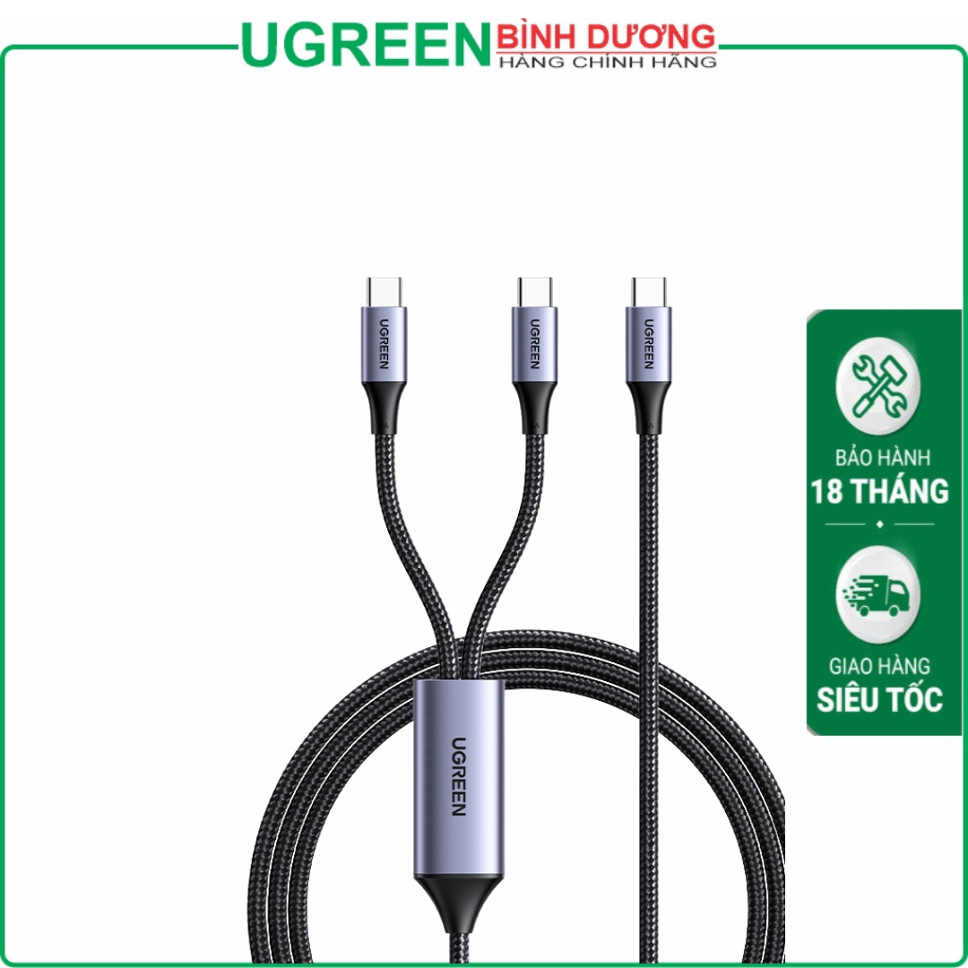 Dây cáp sạc nhanh Type C 100W Ugreen 35087 (2 trong 1)