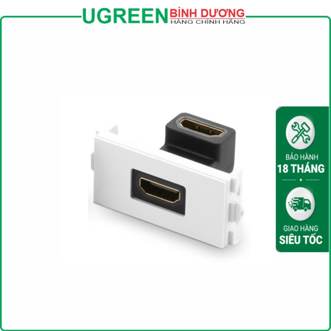 Hạt Wallplate HDMI âm tường bẻ góc 90 độ Ugreen 20318 cao cấp