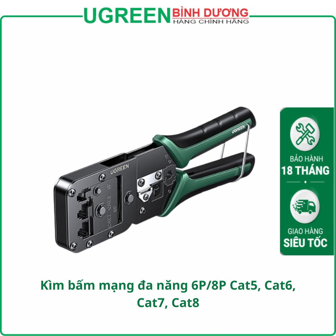Kìm bấm mạng đa năng 6P/8P Cat5, Cat6, Cat7, Cat8 Ugreen 15115/NW200 cao cấp