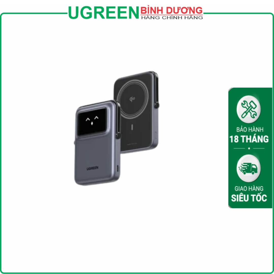 Pin dự phòng không dây Ugreen 35605B Uno 5000mah 7.5W Cổng Usb-C 20W PB571