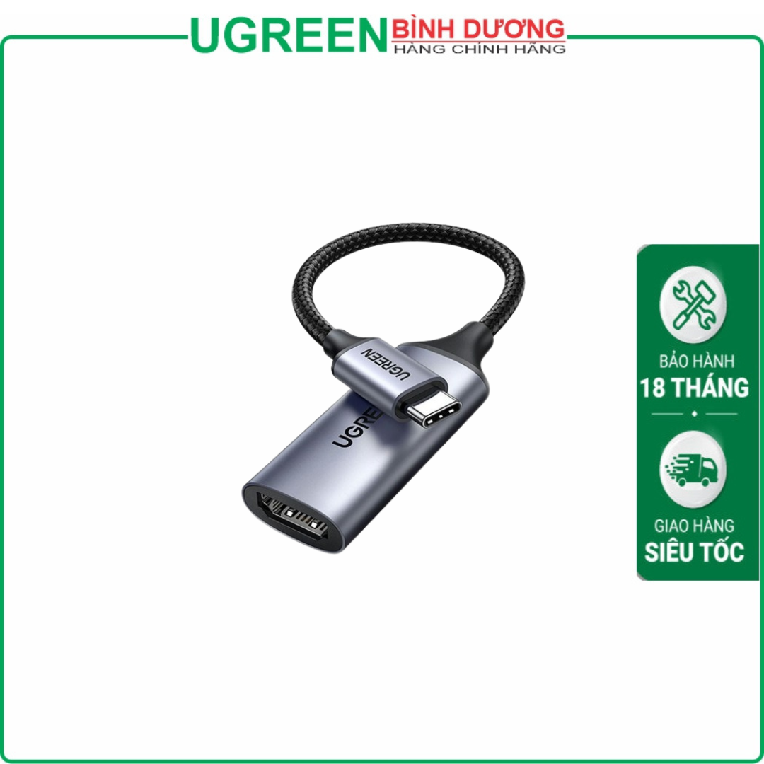 Sạc điện thoại Fast Charger GaN 30W (1 Cổng USB 18W/ 1 Cổng sạc nhanh Type-C 30W) Ko Kèm Cáp màu đen Ugreen 65025