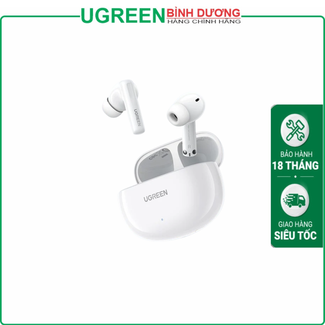 Tai Nghe Bluetooth 5.3 UGREEN HITUNE T6 15158 NHÉT TAI màu trắng - Bh18T