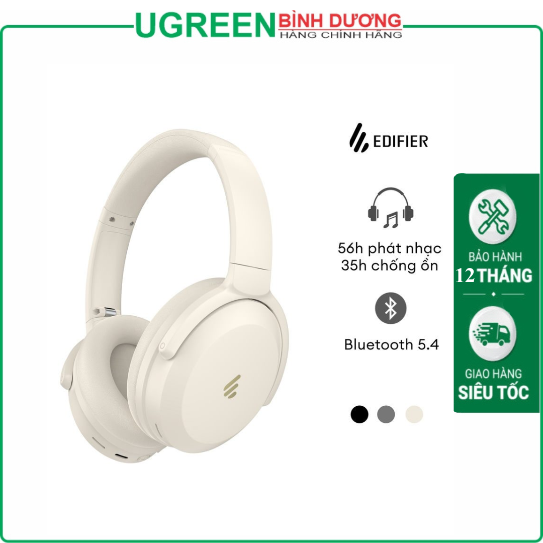 Tai nghe chụp đầu không dây EDIFIER Bluetooth 5.4 WH700NB Pro màu trắng ngà